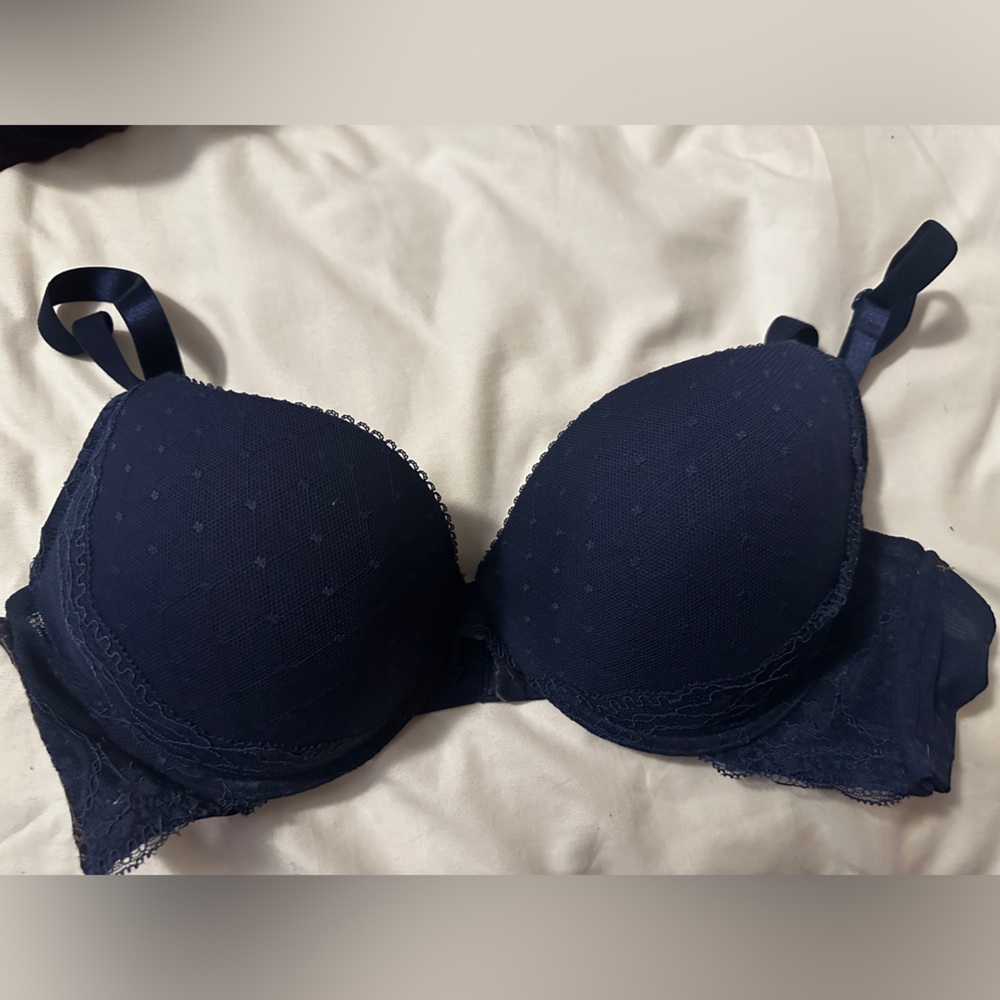 Triumph Deep Blue Lace Bra